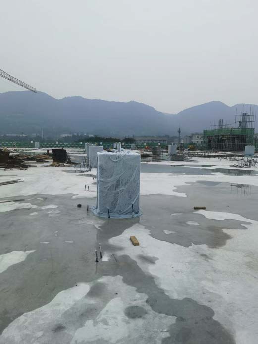 重庆冷链项目南面1.3短柱全部浇筑完成